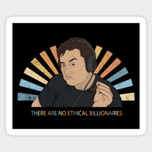 Elon Musk Smoking - There are no ethical billionaires Sticker